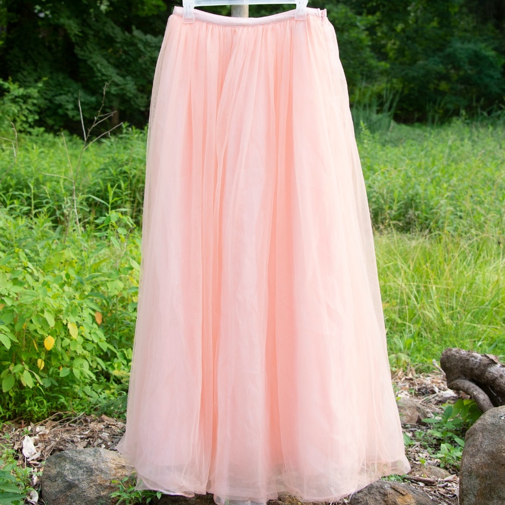 Lulu's Blush Tulle Maxi Skirt